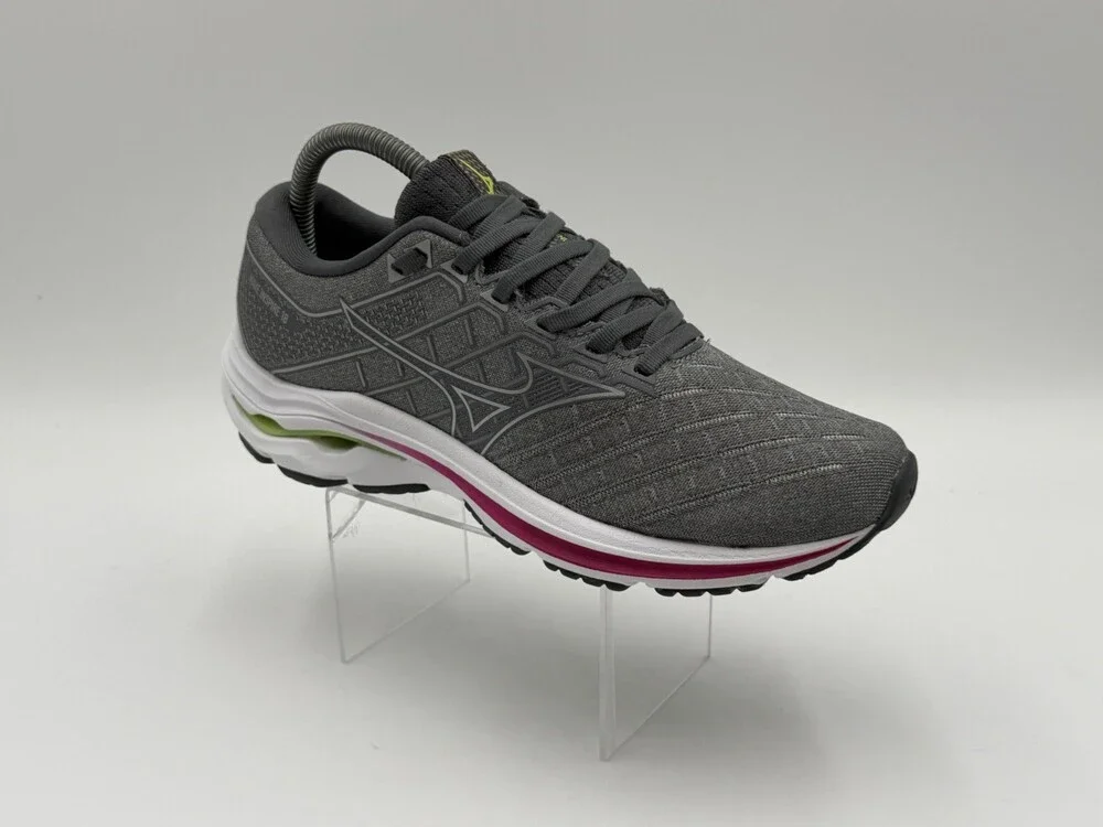 MIZUNO Wave Inspire 18 Womens Sz 7.5 Running Gray Shoes J1GD224405